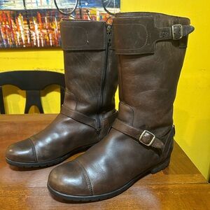 UGG AUSTRALIA WINTER LEATHER GERSHWIN BROWN BOOT SZ 10 S/N1001656